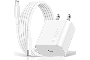 20W USB-C Power Adapter with Lightning Cable for iPhone