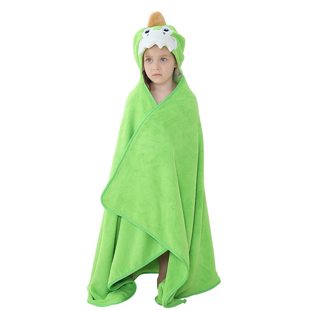 MICHLEY Cartoon Hooded Baby Towel Unisex Premium Soft Swimming Bathrobe Large Washcloths 31 5 x 53 for 0-9T
