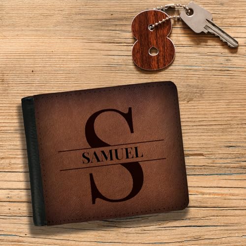Personalized Wallet for Men – Custom Engraved Men's Wallet, Faux Leather, ID Windows, Card Slots – Tarjeteros de Hombres, Leather Gifts for Him, Husband Birthday Gift, Boyfriend Gift4