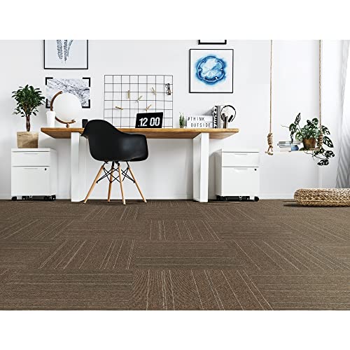 Image of Mohawk Basics 24 inch x 24 inch Berber (Loop pile), 0.07 inch Pile Height, Carpet Tile, PET Fiber, Earth Tone Color, (24 Tiles), (96 sqft /carton)