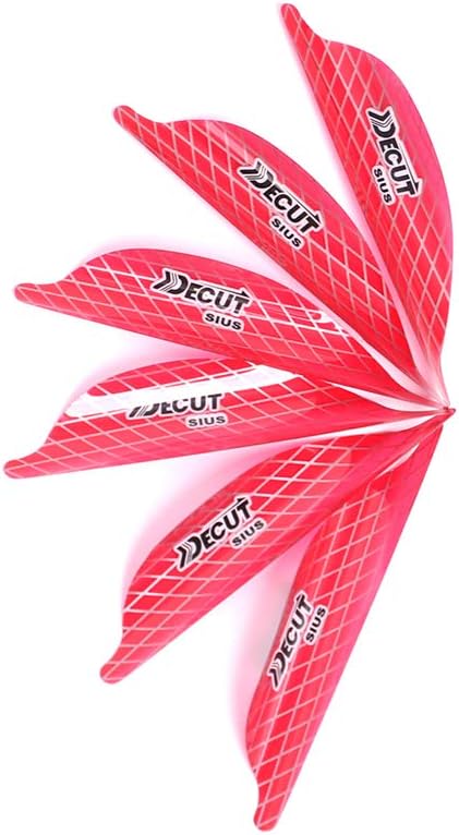 ACCMOS 1,75/2 Pulgadas Espiral Pluma de Flecha ala Izquierda/Derecha Tiro al Arco Flechas Vane con Tape, para Bricolaje Accesorio de Flechas 50 pz