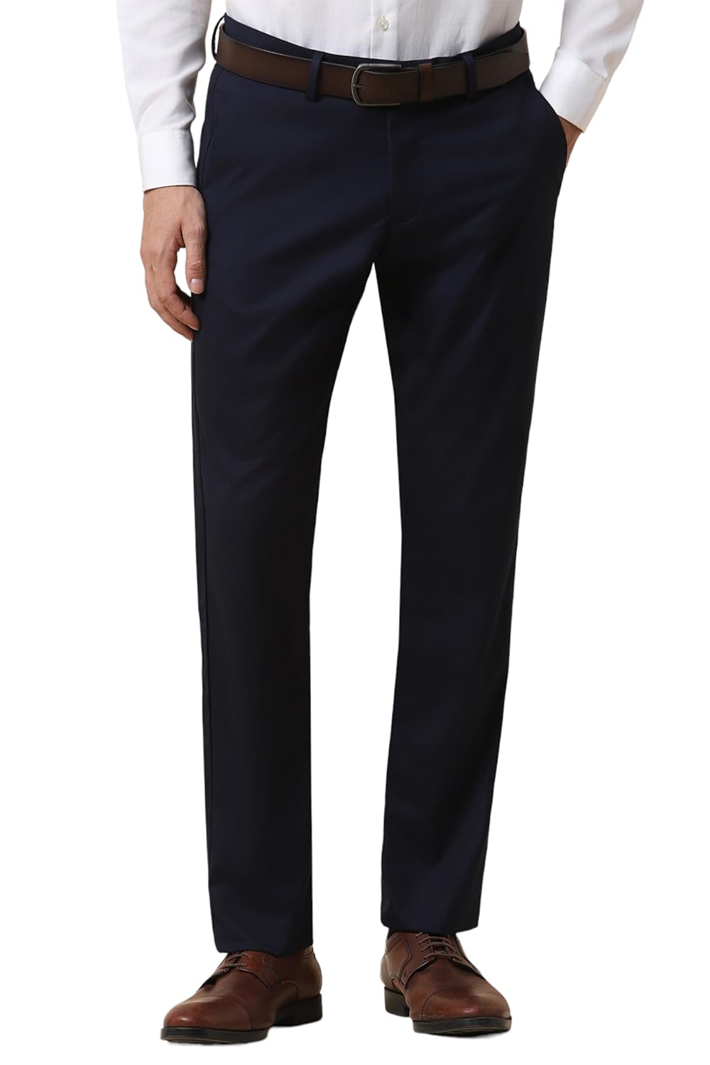allen solly Men Mid Rise Work Regular Fit Utility Pants-picture-32