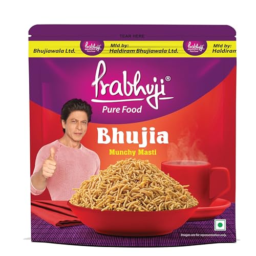 Image of Prabhuji Pure Food Bhujia Namkeen 900g | Classic Spicy & Crunchy Sev Made with Premium Ingredients | Traditional Indian Snack | Perfect for Tea-Time, Parties, Travel, Chaat & Everyday Munching
