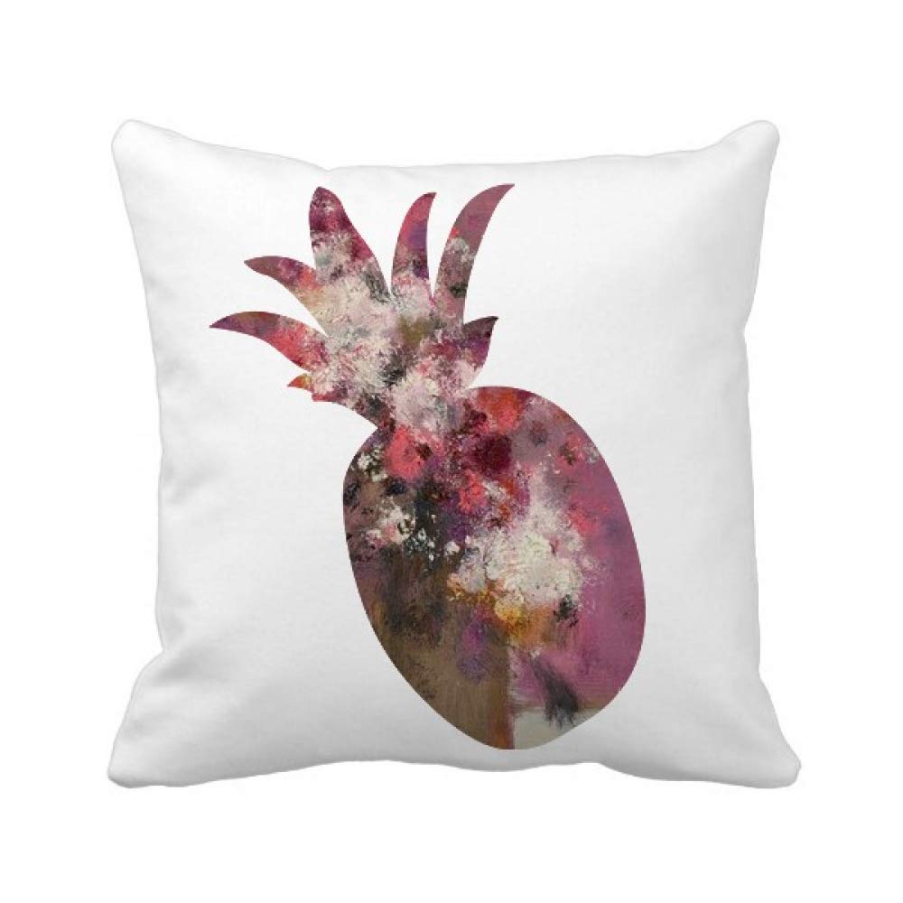 Housse de coussin ananas XJJ carrée motif fleurs roses décoration salon canapé