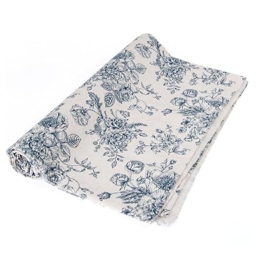 Floral Linen Fabric for Creative Sewing Projects