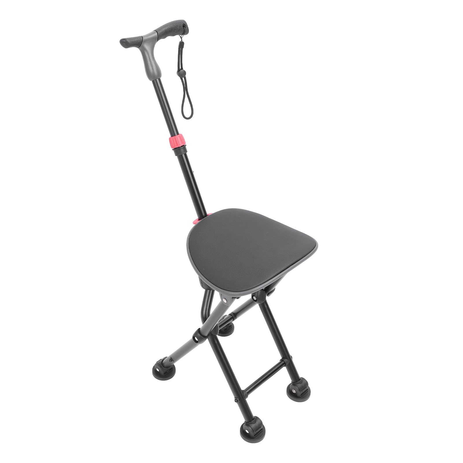 Bastón para Caminar, Silla de Caña Plegable Liviana para Senderismo, con de Soporte Estable, sin Deslizamiento