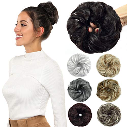 ROSEBUD Hair Bun Extensions Messy Donut Synthetic Chignon Hairpiece Easy Bun Hair Pieces for Women Hair Updos
