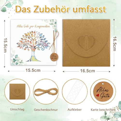 Geschenke zur Konfirmation Jungen Mädchen, Geldgeschenk Konfirmation Karte, Konfirmationskarten, Konfirmationsgeschenke für Jungs Mädchen