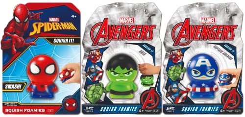 JA-RU Marvel Avengers & Spiderman Foam Balls for Kids ABC-6811-3