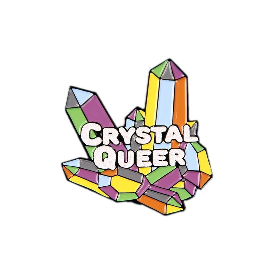 Image of Crystal Queer Enamel Pin LGBT Pride Badge Brooch For Backpacks