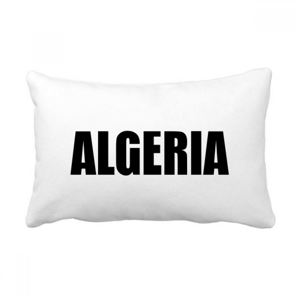 Oreiller Algérie pays nom noir le cadeau idéal 16x24 pouces pour l'ameublement