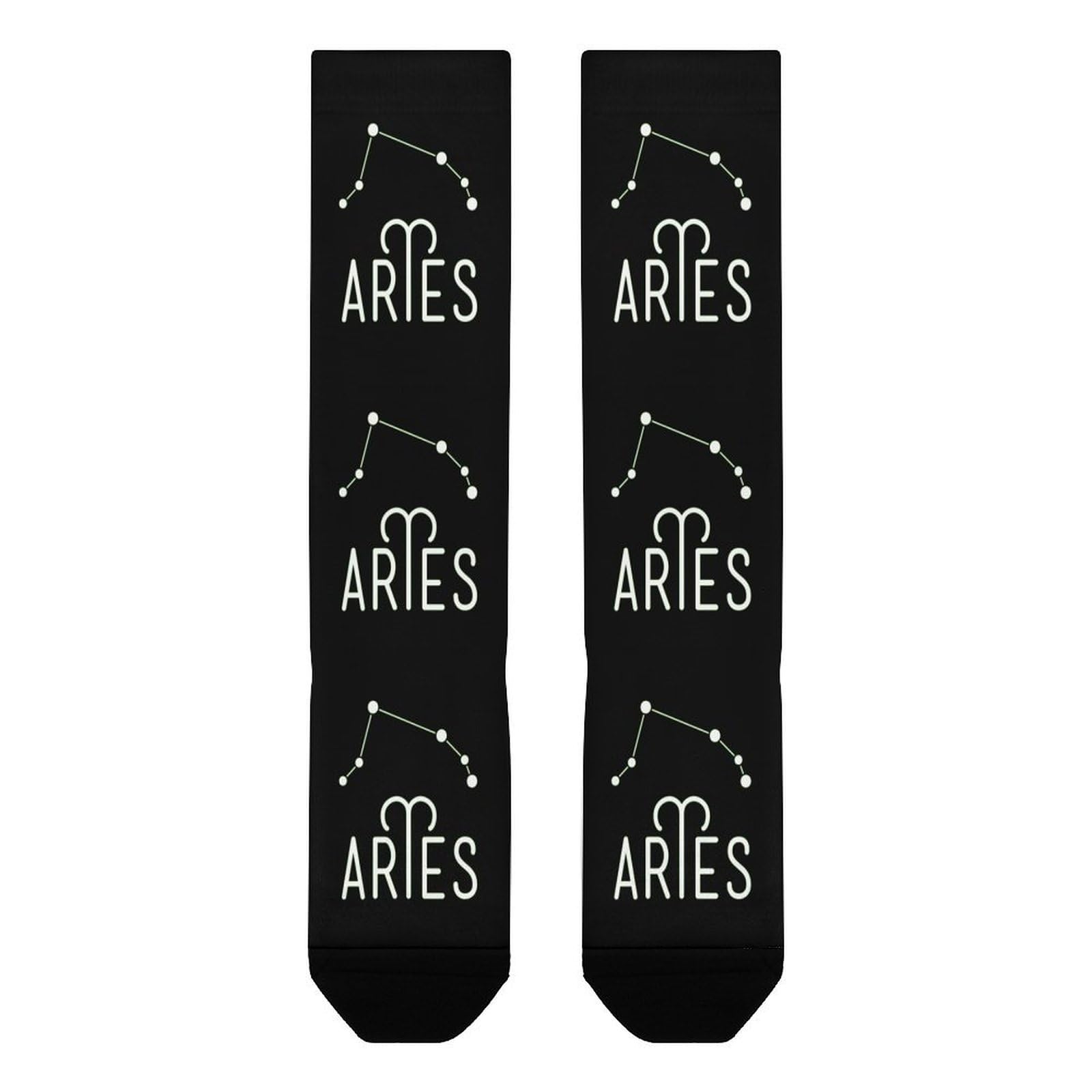 Aries Constellation Over The Calf Tube Socks Compression Stockings Athletic Crew Sock for Men Women