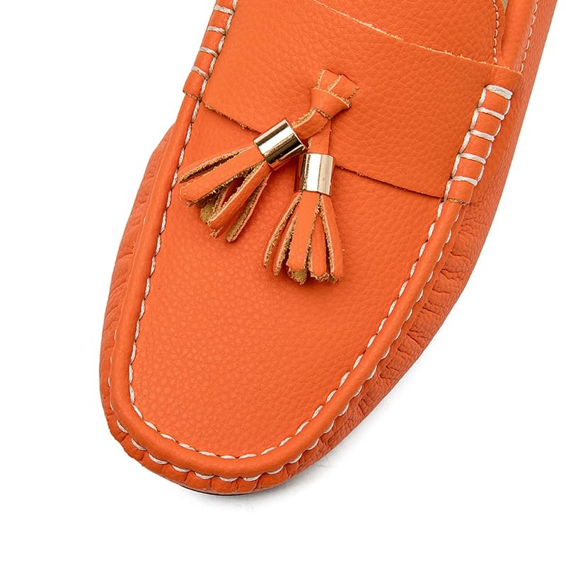 Men's Loafers Shoes Round Toe with Tassel Moccasins Driving Loafers Flat Heel Flexible Lightweight Fashion Prom Slip-ons3