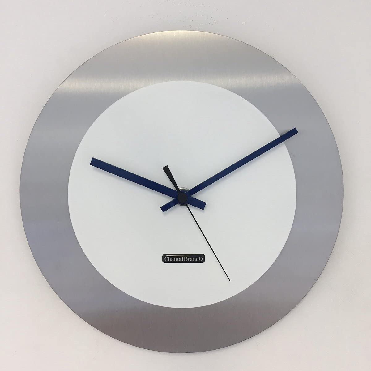 Horloge murale moderne Firenze BLACK24 aux aiguilles bleues