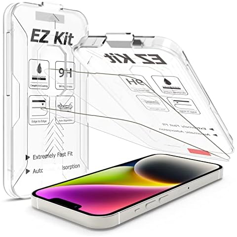 Hocents. 2 Pack Tempered Glass Screen Protector Compatible with iPhone 14 Pro Max / 14 Plus / 13 Pro Max 6.7 inch, Case Friendly, Auto-Alignment Tool, EZ Kit, High Sensitivity, HD Clear Cover