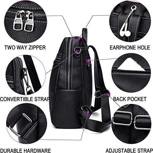 Image of Women High Qulity Multipurpose Backpack Handbag Purse, Travel Backpack Shoulder Bag for Ladies,Girls,Unisex