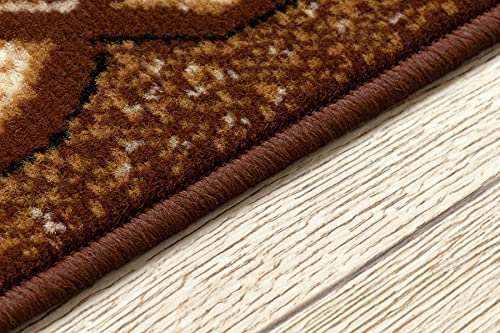 Alfombra de pasillo BCF KRZYŚ marrón de 150x230 cm rugsx 6