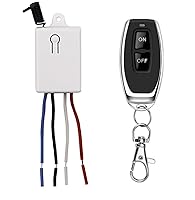 Vista 10 de QIACHIP Kit de mini receptor, rango RF de 100 pies, interruptor de luz de pared inalámbrico AC 110 V 120 V, sin cableado, no requiere WiFi