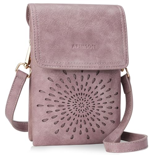 Image of APHISON Small Crossbody Bags for Women Trendy, Leather Phone Wallet Purses Handbags Card Slots with Adjustable Strap