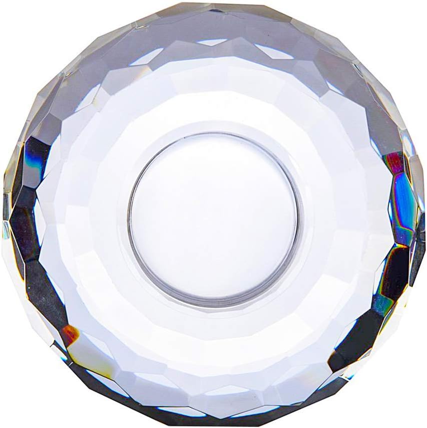 Crystal Tealight Holder Candlestick Home Decorations for Dinner Table Wedding 4" Diameter x 2" High - Image 4