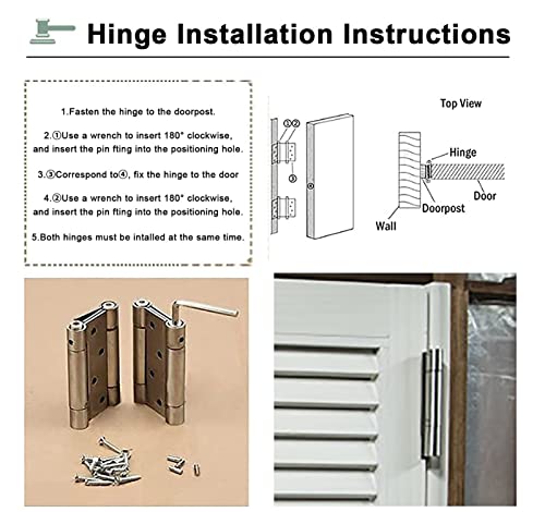 Hauthe Saloon Swinging Doors For Kitchen Doorway, Interior Cafe Bar Small Door Partition Brown, Western Wooden Swing Door, Parlor Butler Shower Gate (Size : W110Xh90Cm(43 5/16" X35 7/16")) #TOP3