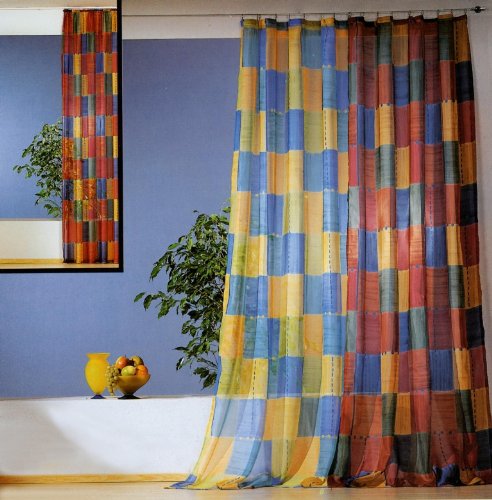 heimtexland® tenda decorativa, con passanti e nastro arricciato, tinta