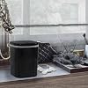 1 Pack 2 Liter/0.5 Gallon Mini Table Top Trash Can, Tiny Garbage Can with Lid, Black