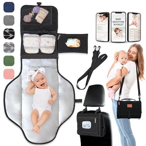 Image of Portable Changing Pad for Newborns, Travel Diaper Changing Pad - Waterproof, Foldable & Detachable Diaper Changing Station for Baby Registry Search