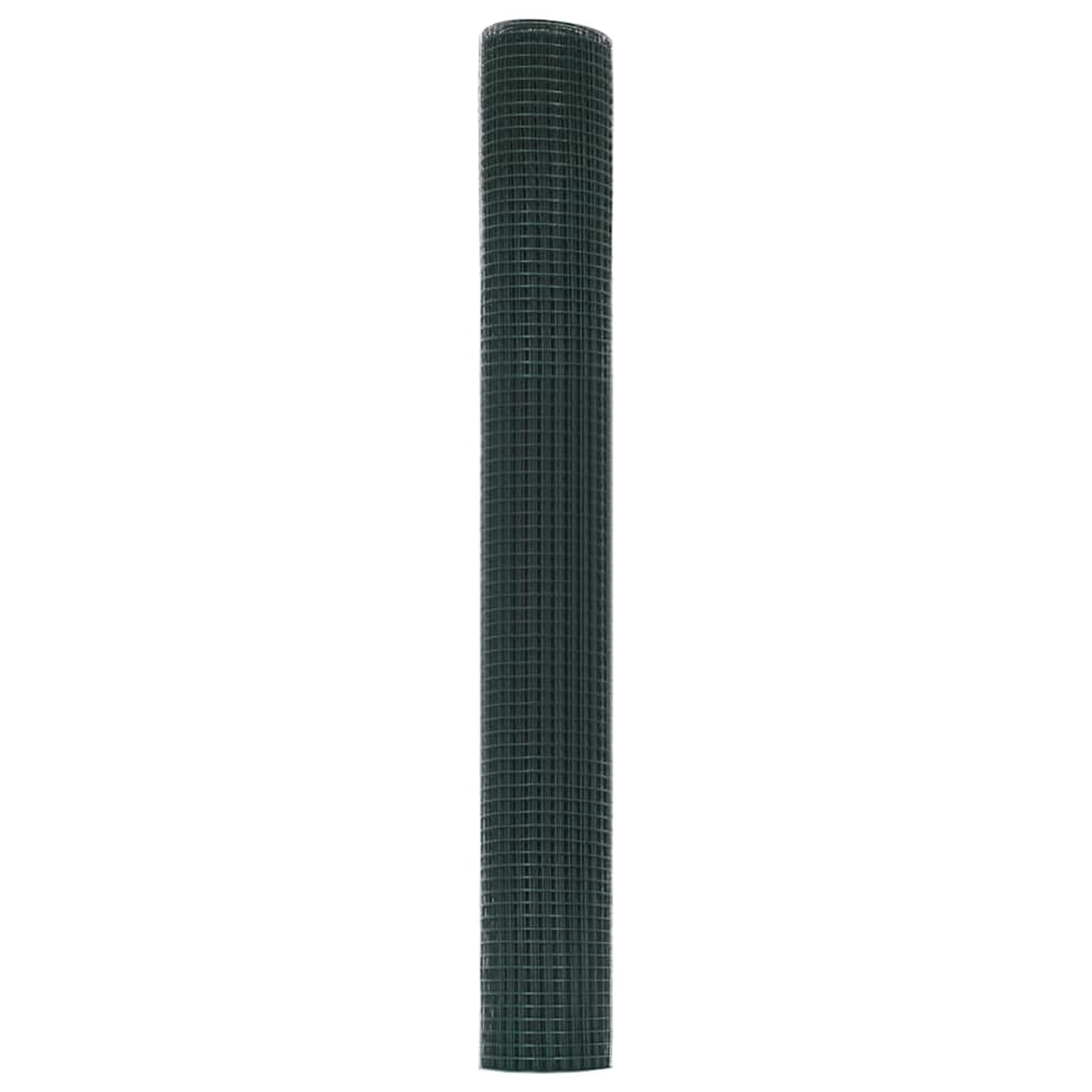 Valla de alambre soldada verde 1,4 x 25 m de acero para valla de alambre de gallina, alambre soldado para jaula de pájaros, malla de conejo, valla de serpiente, malla de aves de corral, malla de jaula