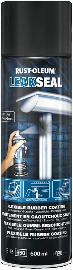 Rust-Oleum LeakSeal Spray Revestimiento Flexible para Sellado de Fugas 500 ml Blanco
