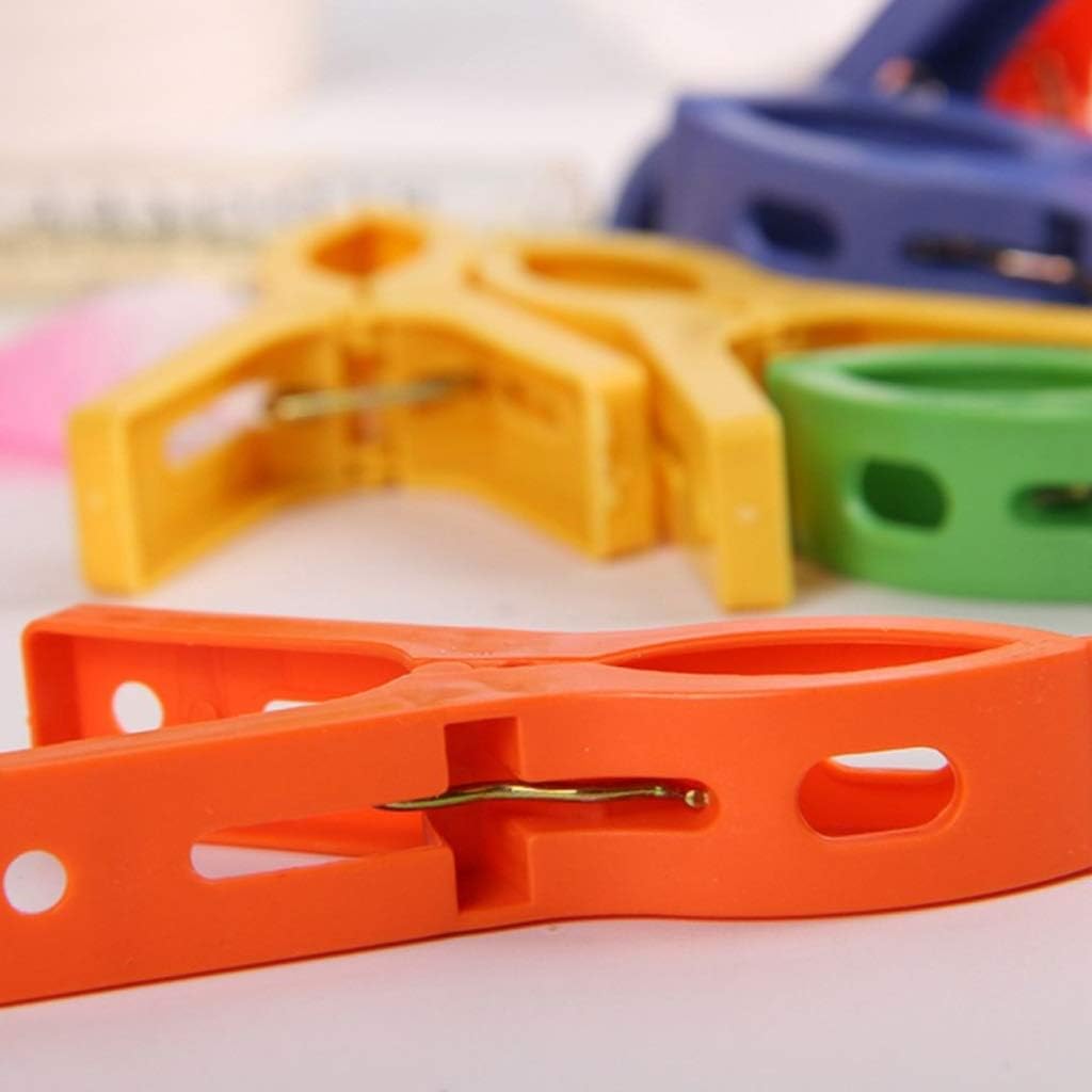 8ps /Set of Plastic Clothes Hanger Clip Laundry Clothes Beach Towel Pin, Spring Clip Large Clip