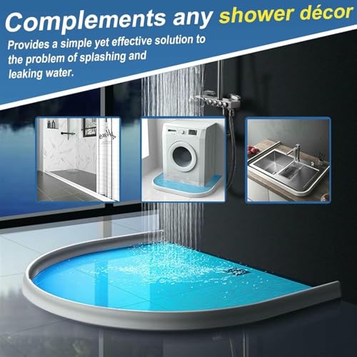 Protection anti-éclaboussures en silicone auto-adhésive pour bac de douche - 3