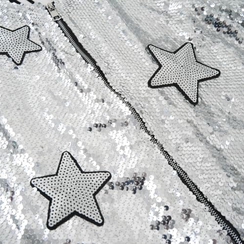Image of LOLANTA Girls Sequin Jacket, Kids Long Sleeve Glitter Bomber Coats 4-15Y