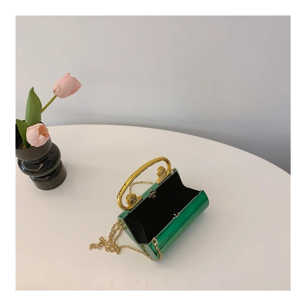 Akrylowa torebka kopertówka cylindryczna damska torba crossbody z łańcuszkiem torebka solidna torba hobo na wesele studniówkę imprezę