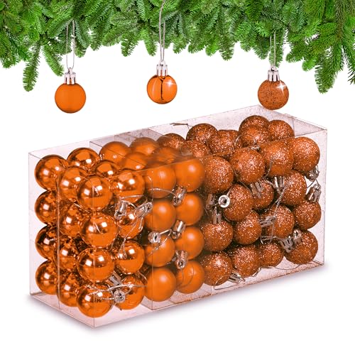 Relaxdays Weihnachtskugeln 96er Set, glitzernde, Matte & glänzende...