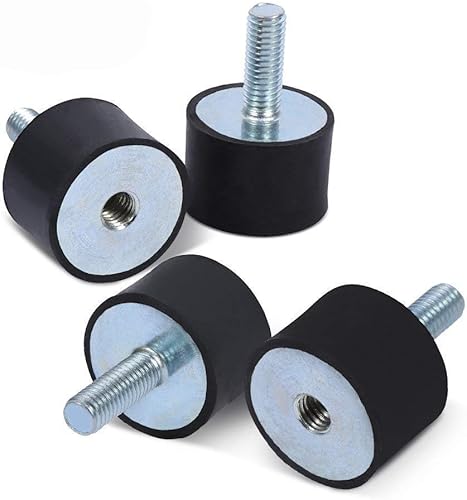 Soportes de goma M8 M6 antivibración, montaje de goma cilíndrico, aislador de vibración, soporte de absorción de impactos con perno roscado, rosca