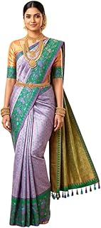 VFCollections - POchampally Kalamkari Pattu Cotton SIlk Saree with Blouse Piece For Women