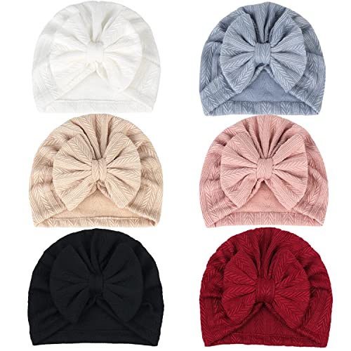 Image of Yili Maizi Baby Girl Hat with Disc Flower Newborn Infant Toddlers Beanies Caps Hats Baby Kids Knotted Turbans Headband Cap…