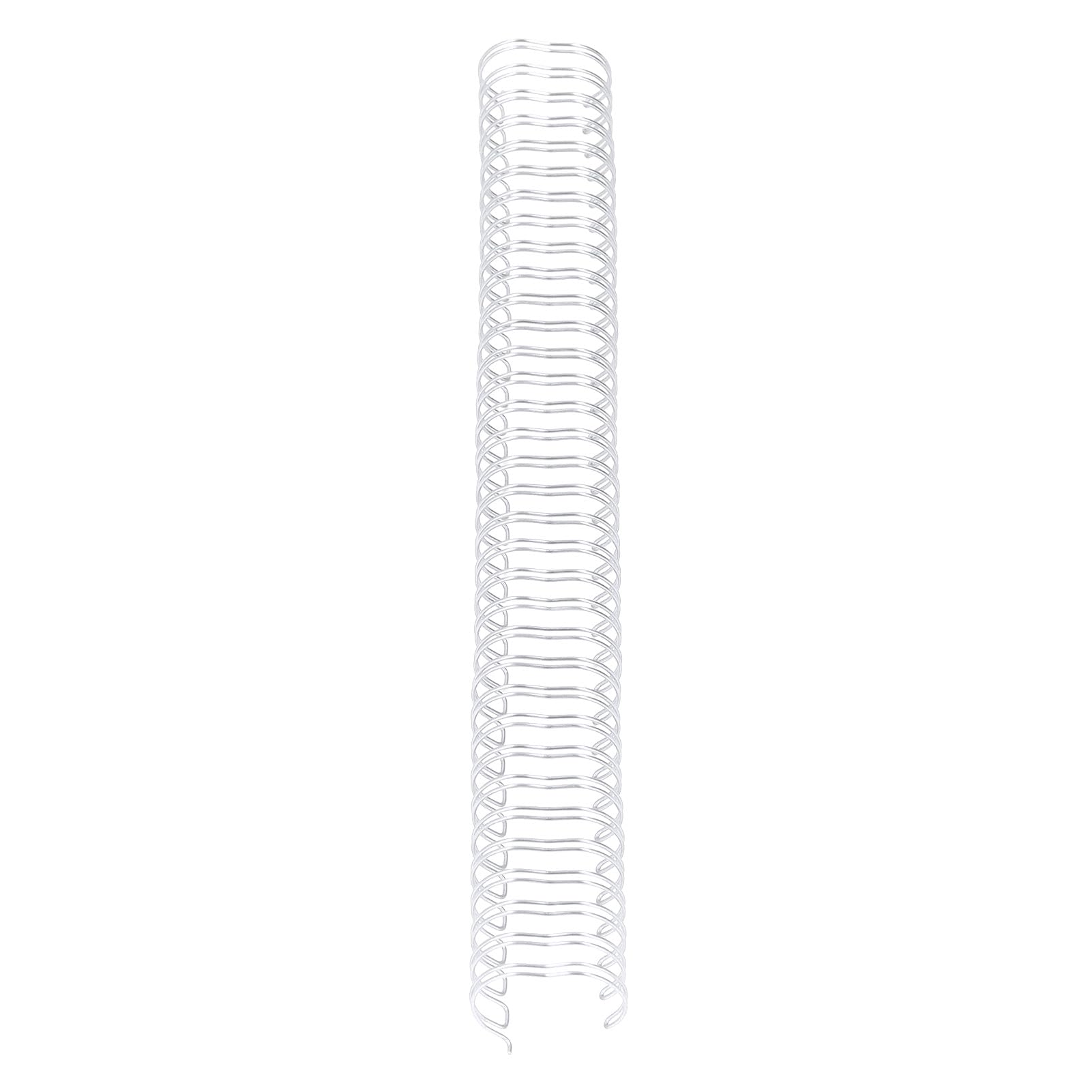 lyrlody 50 opakowań Grzbiety do Bindowania z podwójną pętelką, Wytrzymały Metal na Papier A4, pojemność 180 Arkuszy, Idealne do Raportów i Prezentacji (SILVER)