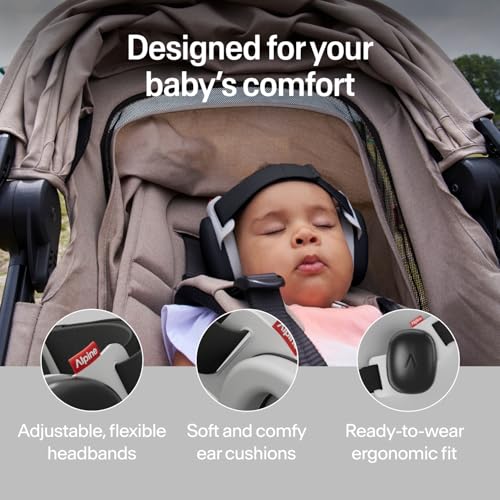 Image of Alpine Muffy Baby Comfort - Protects Hearing for Babies and Toddlers - CE & ANSI Certified - Headband for Safe fit & Comfort - Adjustable for Ages 3-48 Months - 24dB Sound Reduction, Black
