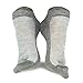 Fashion Dress Socks Low Cut Ankle Men 10-13 Mesh 12 Pairs Gift for Father Boyfriend (Black-Grey)