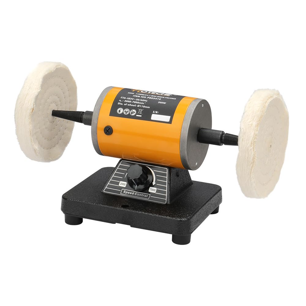 Hoteche 200W 110MM Mini - Poliergerät | Kupferdraht - Permanentmagnetmotor, Drehzahl 2000 - 7000rpm, in Zwei - Wellpappe - Farbenschachtel