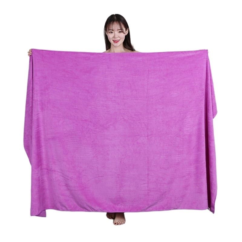 Generico Telo Doccia Grande,Asciugamani Bagno Grandi Asciugamano Da Bagno In Microfibra Spesso 180x200CM, Grande, Assorbente E Ad Asciugatura Rapida, Sport(Medium Purple,150X200CM)