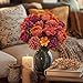 FOUSUKA 3 Bundles Fall Artificial Flowers Bouquet Fake Peony Silk Chrysanthemums Autumn Faux Floral Arrangements for Home Decor Indoor Living Room Kitchen Table Centerpieces Decoration (Fall Colors)