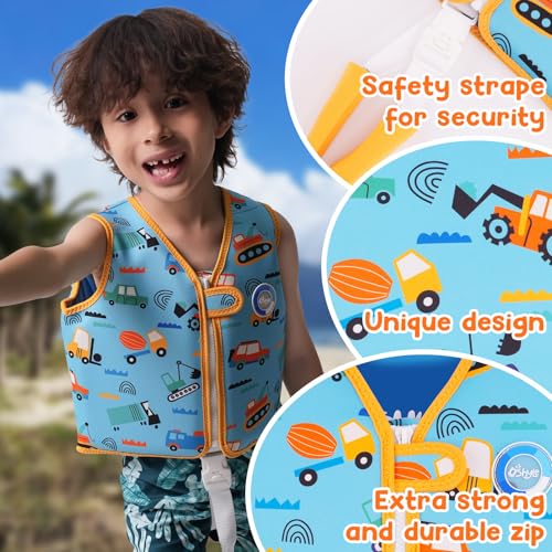 Image of Toddler Swim Vest, Neoprene Trainer with Adjustable Straps and Crotch Strap