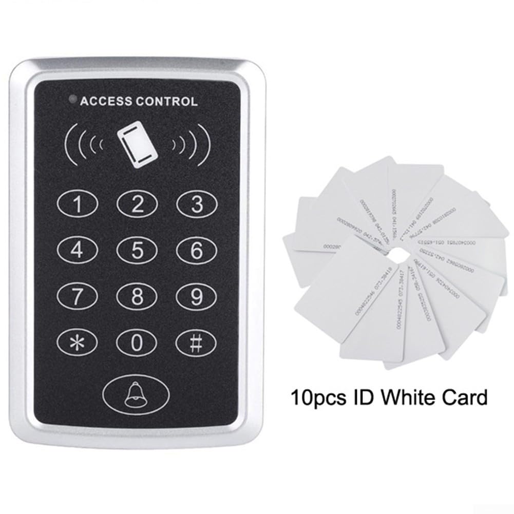 Yuanpgky 125 kHz Standalone-Tastatur-Kartenleser Türzugangskontrolle ABS-Gehäuse Kapazität 1000 Benutzer Karte Passwort integrierte Türklingel