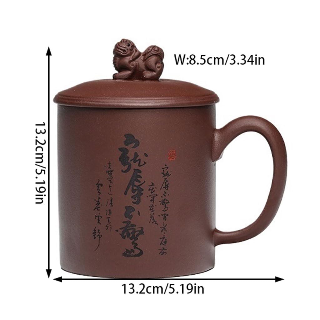 Filiżanki Matcha 480 ml z sitkiem do herbaty fioletowy piasek filiżanka do herbaty filtr separacja wody herbata zaparzająca kubek męski ręcznie robiony zestaw do herbaty kubek do herbaty kubek do