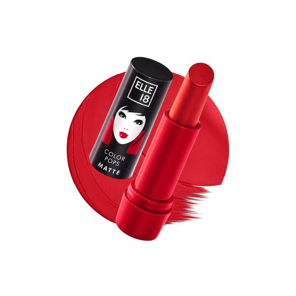 Color Pops Matte Lipstick, Selfie Red, Moisturising Bullet Matte, with Vitamin E, Highly Pigmented, Infused with Jojoba Oil and Shea Butter | 4.3 g