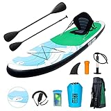 🏄【Universeller Kamerahalterungsfuß & D-Ring zur Befestigung am Kajaksitz】Damit Sie Ihr Erlebnis ganz einfach festhalten können, ist die Spitze des ZealWe Stand Up Paddle Board mit einer soliden integrierten Kamerahalterung vormontiert. Und wenn Sie Ihr stand up paddleboarding in Sekundenschnelle in ein SUP-Kajak verwandeln wollen, gibt es vier zusätzliche D-Ringe in der Mitte des ZealWe surfbrett, die Ihnen bei der Verwandlung helfen.