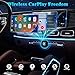 Wireless CarPlay Adapter, 2026 Upgraded Wired to Wireless for Apple CarPlay & Android Auto, Mini USB Design Car Play Adapter with Type-C Extension, Plug and Play, Stable Connection & No Latency